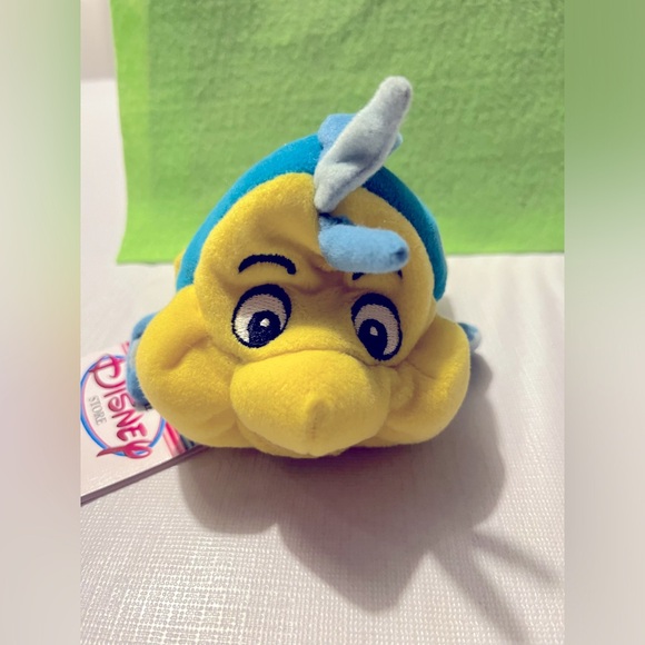 Disney Store “Flounder”The Little Mermaid 7" Bean Bag Plush Stuffed Animal Toy. - Picture 2 of 4